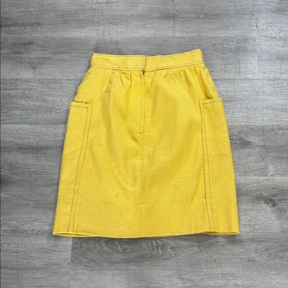 Cartonnier Anthropologie yellow pencil skirt size 2 - Picture 8 of 9